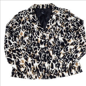 R.Q.T. Animal Print Look Suit Jacket Size Large